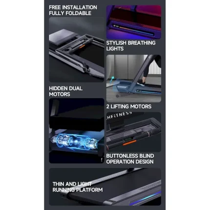 RH Sports Electric Treadmill Machine Motor Home Fitness Equipment with LCD Display Home Gym Foldable Run-Training Features - Image 6