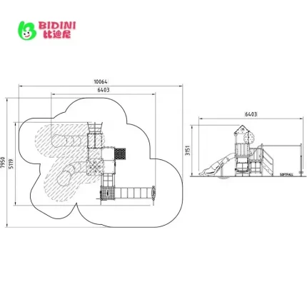 New Children's Playground Metal Outdoor Amusement Equipment Kids Theme Park Combination Plastic Slide - Image 5