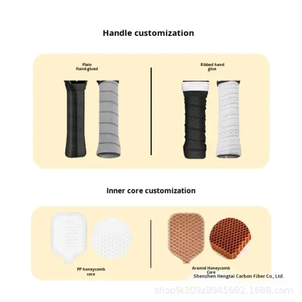 Carbon Fiber Pickleball Racket Cold Pressed Textured Matte T700 418x190x5 240g Source Factory - Image 3