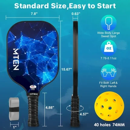 China Manufactured T700 USAPA Approved Pickleball Paddle Hot Selling Friction Carbon Surface Thermoformed Made of Carbon Fiber - Image 5