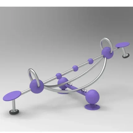 Customized Galvanized Steel Outdoor Amusement Equipment Two-Person Cartoon Seesaw - Image 6