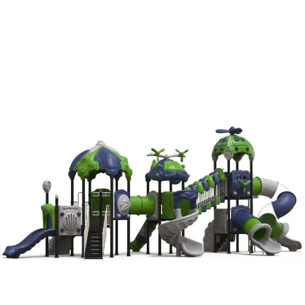 New Children's Playground Metal Outdoor Amusement Equipment Kids Theme Park Combination Plastic Slide - Image 4