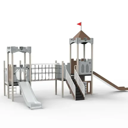 Large Outdoor PE Special Board Real Estate Elevated Layer Scenic Spot Combination Plastic Slide - Image 3