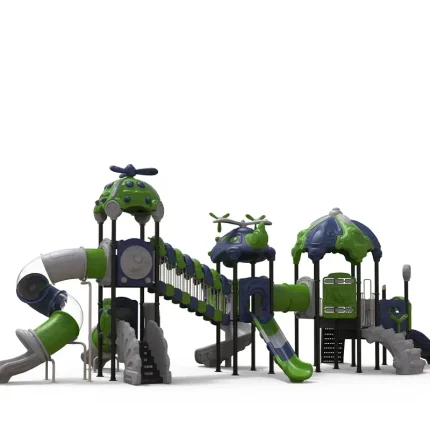 New Children's Playground Metal Outdoor Amusement Equipment Kids Theme Park Combination Plastic Slide - Image 5
