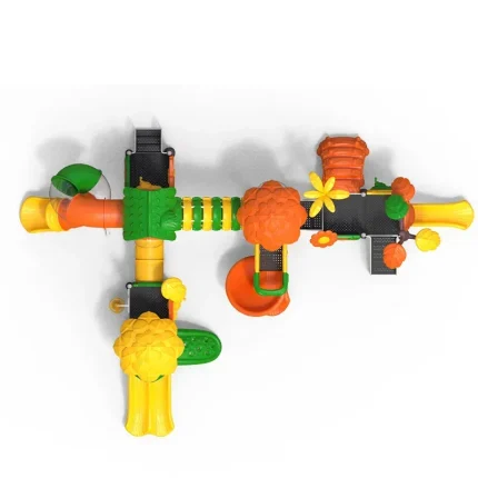 New Children's Playground Metal Outdoor Amusement Equipment Kids Theme Park Combination Plastic Slide - Image 3