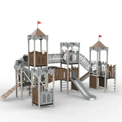 Large Outdoor PE Special Board Real Estate Elevated Layer Scenic Spot Combination Plastic Slide - Image 5